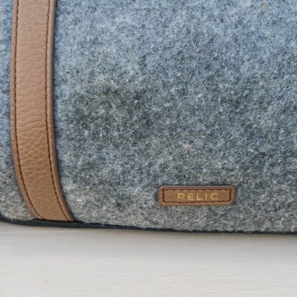 RELIC by Fossil Bailey Double Faux Vegan Leather Shoulder Purse Tote Bag Handbag - Picture 3 of 11